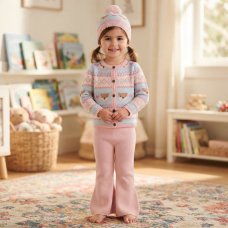 J16741: Girls Knitted 3 Piece Outfit (2-4 Years)